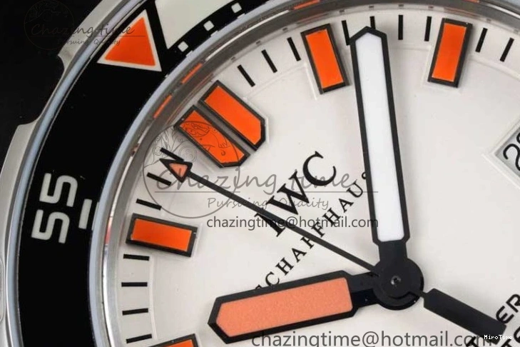 MIROTIME 0429 Aquatimer Automatic SS RSF 1:1 Best Edition White Orange Dial on Black Rubber Strap A Supportive 7069